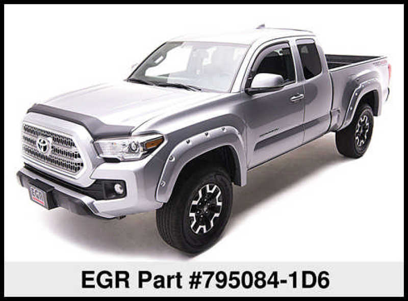 EGR 16+ Toyota Tacoma w/Mudflap Bolt-On Look Color Match Fender Flares - Set - Silver Sky