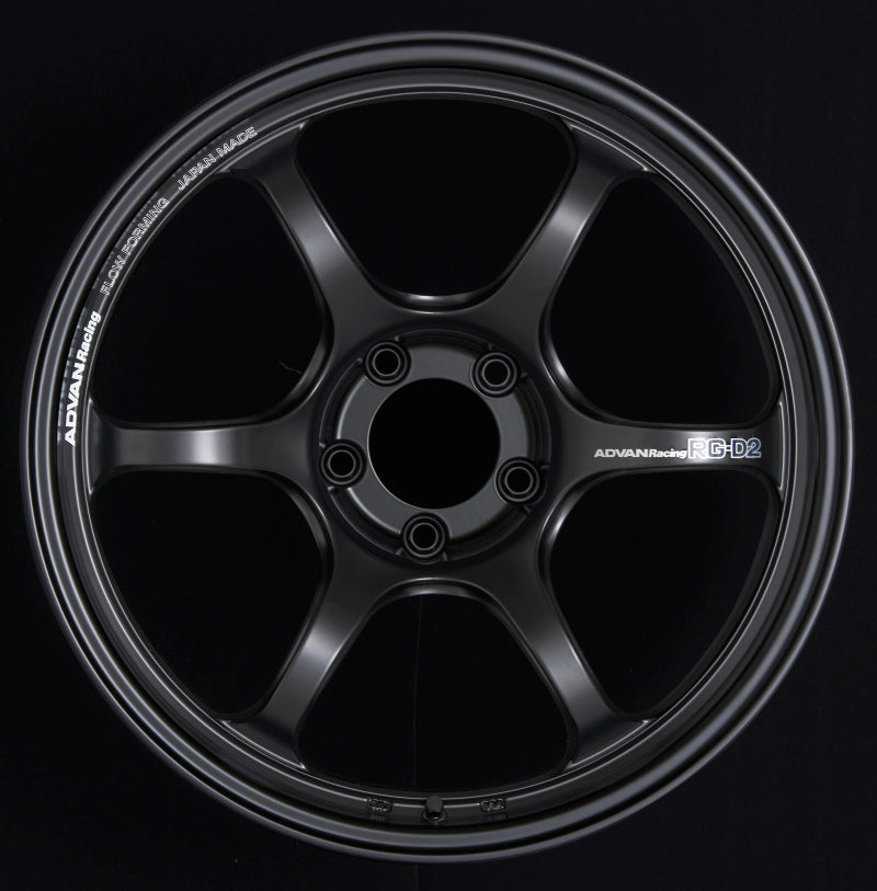 Advan RG-D2 18x10.0 +22 5x114.3 Semi Gloss Black Wheel