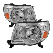 Load image into Gallery viewer, xTune Toyota Tacoma 05-11 Amber Crystal Headlights Chrome HD-JH-TT05-AM-C
