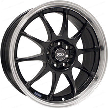 Load image into Gallery viewer, Enkei J10 17x7 5x100/114.3 38mm Offset Dia Matte Black w/ Machined Lip Wheel