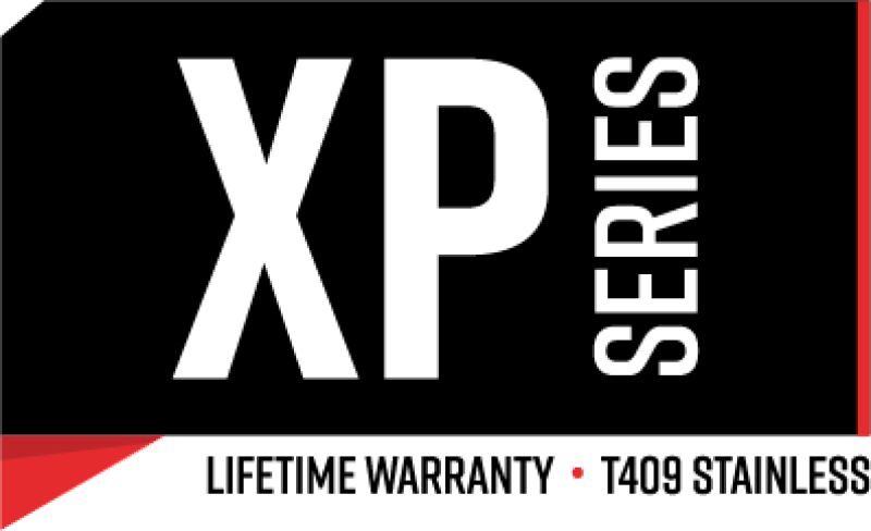 MBRP XP Series logo highlighting lifetime warranty on premium exhaust systems for 2020 JEEP Wrangler JL EcoDiesel.