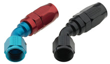 Load image into Gallery viewer, Fragola -6AN Nut x -8AN Hose 45 Degree Expanding Hose End - Black