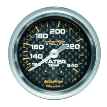 Load image into Gallery viewer, Autometer Carbon Fiber 52mm 120-240 Deg F Mechanical Water Temp Gauge