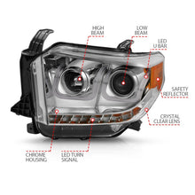 Load image into Gallery viewer, ANZO 2014-2016 Toyota Tundra Projector Headlights w/ U-Bar Chrome