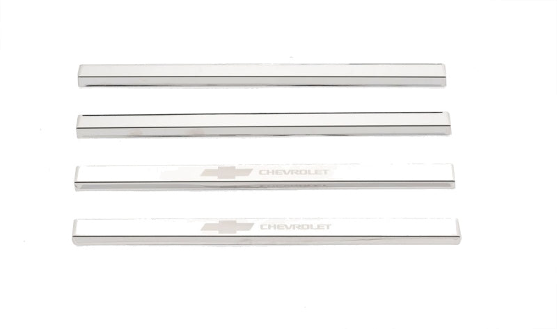 Putco 14-18 Chevy Silv LD - Regular Cab w/ CHEVROLET Etching (4pcs) SS Door Sills