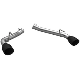 2010-2013 Chevrolet Camaro SS QTP Eliminator Axle Back Exhaust with black tips from QTP. Features a sleek design and high-quality 304 stainless steel construction.