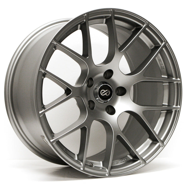 Enkei Raijin 18x8.5 38mm Offset 5x120 Bolt Pattern 72.6 Bore Dia Titanium Gray Wheel *MOQ 40*