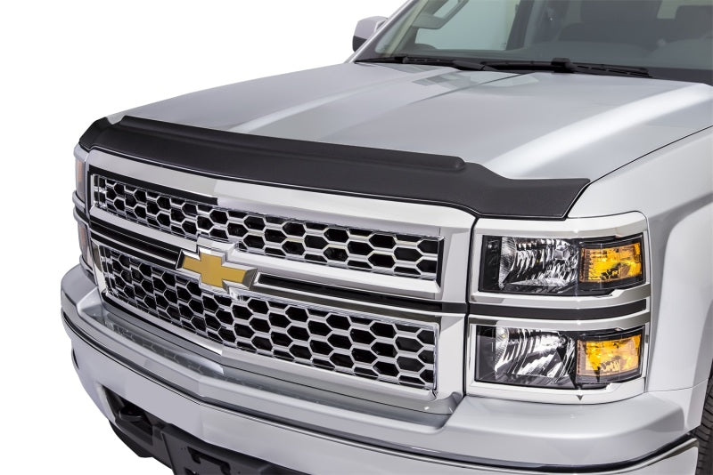 AVS 14-18 GMC Sierra 1500 Aeroskin II Textured Low Profile Hood Shield - Black