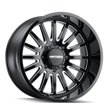 Load image into Gallery viewer, Mayhem 8114 Utopia 20x10 / 6x135 BP / -19mm Offset / 87.1mm Hub Black w/ Milled Spokes Wheel