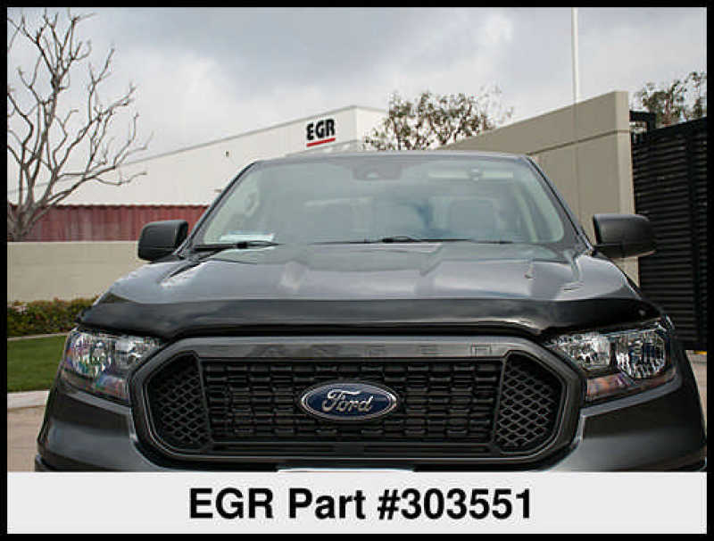 EGR 2019+ Ford Ranger XL/XLT Superguard Hood Guard - Dark Smoke (303551)