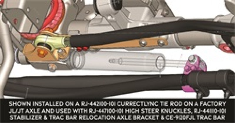 RockJock JL/JT Currectlync High Steer Tie Rod Clamp Bracket