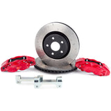 Alcon 07+ Jeep JK w/ 5x5.5in Hub 357x32mm Rotor 4-Piston Red Calipers Front Brake Upgrade Kit