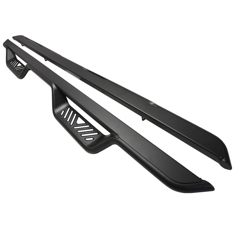 Westin Outlaw Nerf Step Bars for Ford F-150 SuperCrew and F-250/F-350 Crew Cab, showcasing a durable design with textured finish and drop step feature.