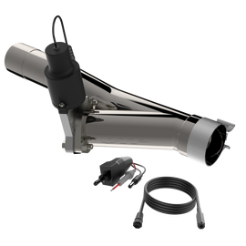 QTP Aggressor Cutout Pipe designed for 2019-2024 Ford Ranger 2.3L showcasing a polished finish and complete installation kit with actuator.