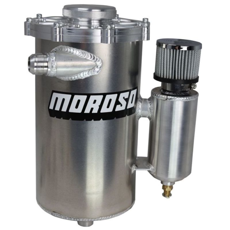 Moroso 15in Tall 7in Dia 6qt Dry Sump Tank w/Breather Tank