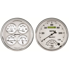 Load image into Gallery viewer, AutoMeter Gauge Kit 2 Pc. Quad &amp; Tach/Speedo 5in. Old Tyme White II