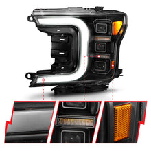 Load image into Gallery viewer, ANZO 18-20 Ford F-150 Full Led Projector Light Bar Headlights Black Amber