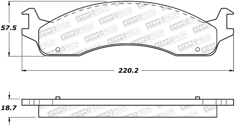 StopTech Sport Brake Pads w/Shims - Rear