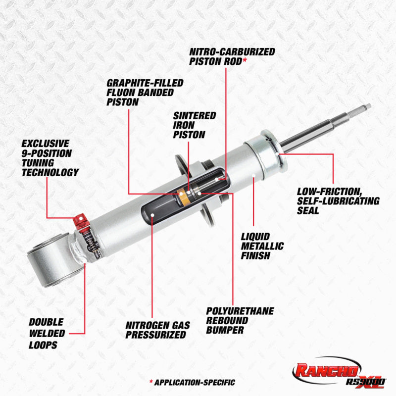 Rancho 03-19 Toyota 4Runner Front RS9000XL Strut