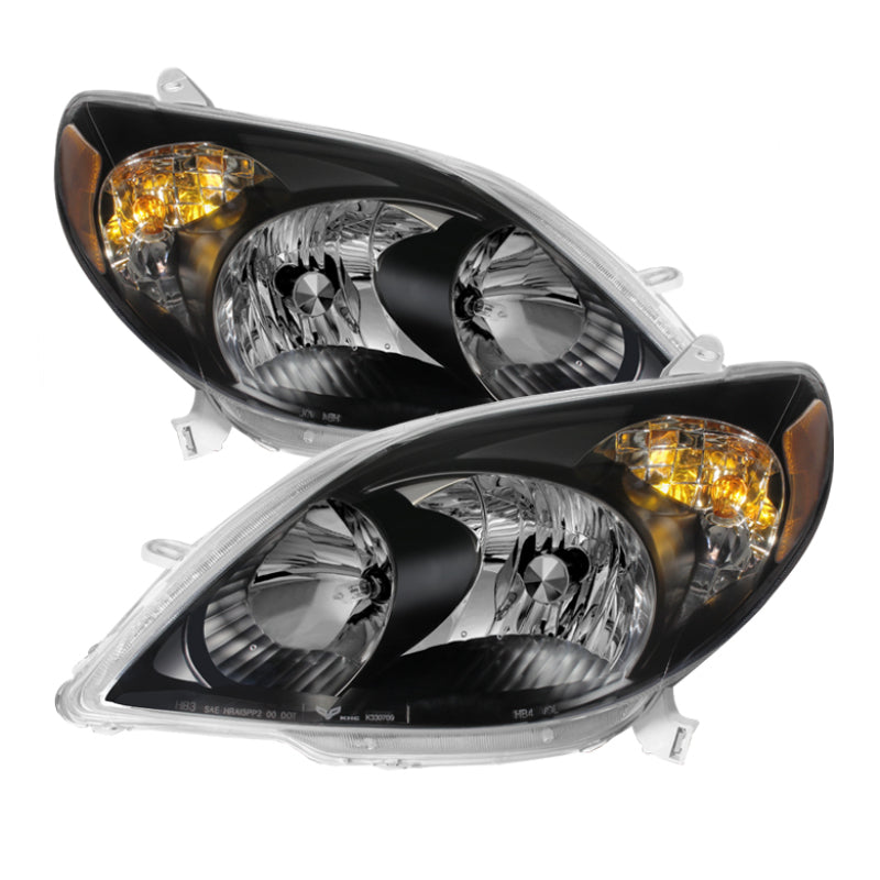 xTune Toyota Matrix 03-08 Crystal Headlights Black HD-JH-TM03-AM-BK