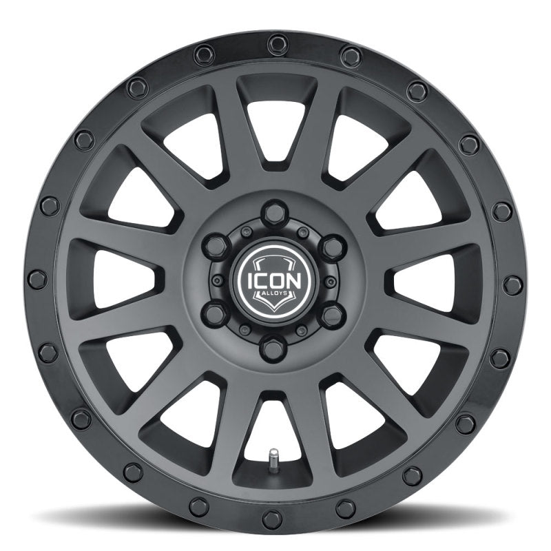 ICON Compression 17x8.5 6x5.5 0mm Offset 4.75in BS 106.1mm Bore Double Black Wheel