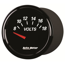 Load image into Gallery viewer, Autometer Designer Black II 52mm 18V Voltmeter Gauge