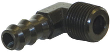 Load image into Gallery viewer, Moroso Air/Oil Separator Fuel Line Fitting - 3/8in to 3/8in Hose - 90 Degree - Black - Single