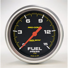 Load image into Gallery viewer, Autometer Pro-Comp Digital Stepper Motor 2-5/8in 0-15 PSI Fuel Pressure Gauge