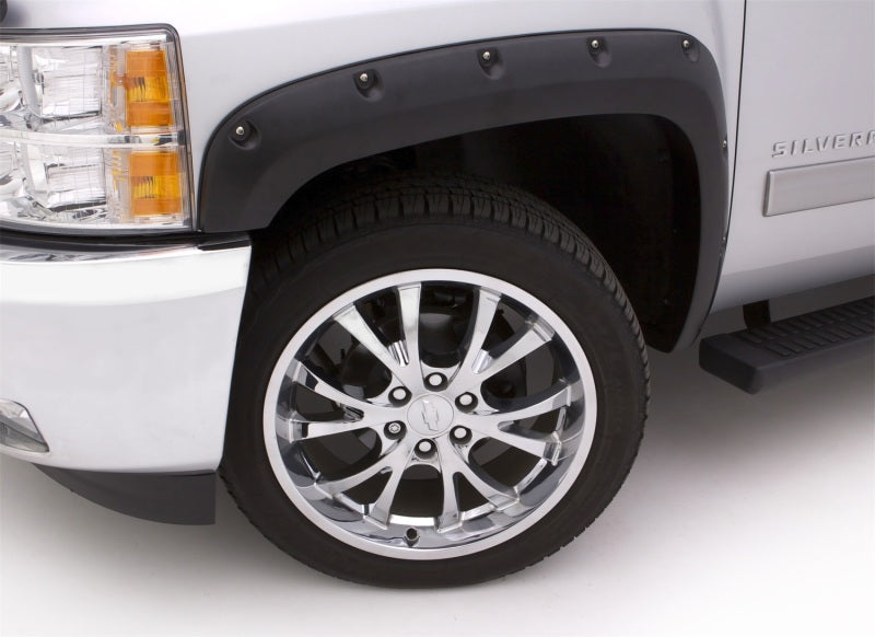 Lund 15-17 GMC Sierra 2500 RX-Rivet Style Smooth Elite Series Fender Flares - Black (2 Pc.)