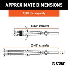 Load image into Gallery viewer, RockJock Curt Rambler Steel RV Tow Bar 7500lbs 2in Shank