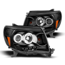 Load image into Gallery viewer, Raxiom 05-09 Tacoma Super White LED Halo Projector Headlights- Black Housing (Clear Lens)