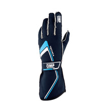 Load image into Gallery viewer, OMP Tecnica Gloves My2021 Navy/Cyan - Size XL (Fia 8856-2018)