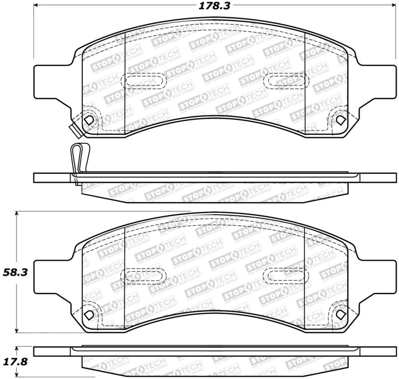 StopTech Street Brake Pads - Rear