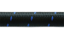 Load image into Gallery viewer, Vibrant -12 AN Two-Tone Black/Blue Nylon Braided Flex Hose (20 foot roll)