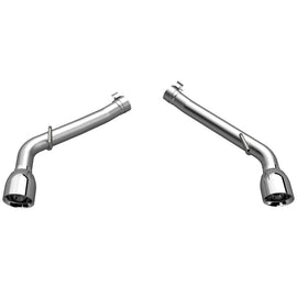 QTP Eliminator Axle Back Exhaust for 2010-2013 Chevrolet Camaro SS, featuring polished stainless steel tips and a sleek design.