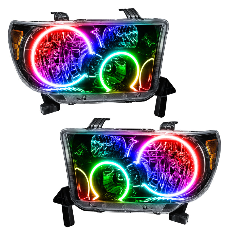 Oracle 07-11 Toyota Tundra Pre-Assembled Headlights- Blk Housing - w/ Simple Controller