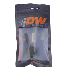 DeatschWerks 8AN Female Flare Swivel to 5/16in Male EFI Quick Disconnect - Anodized Matte Black