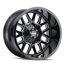 Load image into Gallery viewer, Mayhem 8107 Cogent 20x10 / 8x165.1 BP / -19mm Offset / 130.8mm Hub Black w/ Milled Spokes Wheel