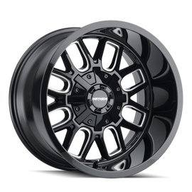 Mayhem 8107 Cogent 20x9 / 5x139.7 BP / 0mm Offset / 110mm Hub Black w/ Milled Spokes Wheel