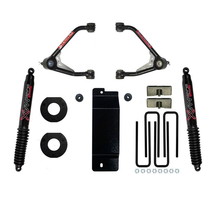 Skyjacker 14-16 GM 1500 4WD (w/Alum or Steel UCA) 3.5-4in UCA Lift Kit w/Rear Black Max B8500 Shocks