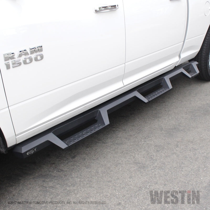 Westin 10-18 Dodge Ram Crew Cab 5ft & 6ft Bed HDX Drop Wheel-To-Wheel Nerf Step Bars - Text. Blk