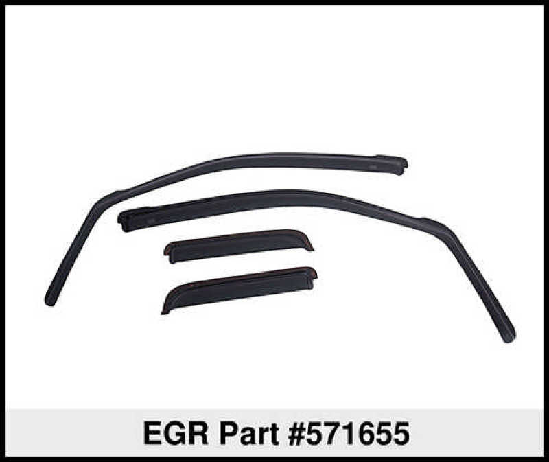 EGR 2019 Chevy 1500 Crew Cab In-Channel Window Visors - Matte Black