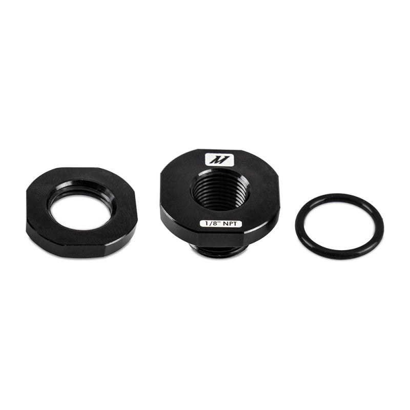 Mishimoto 1/8in NPT CNC-Machined Nozzle Mount Adapter - Black