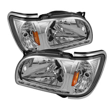 Load image into Gallery viewer, xTune Toyota Tacoma 01-04 1 Piece w/ Chrome Trim Corner Crystal Headlights HD-ON-TT01-1PC-LED-CC-C