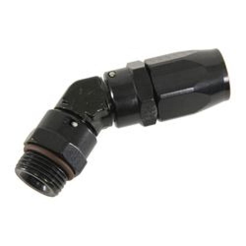 Fragola -8AN x 45 Degree x 3/4-16 (8) Hose End - Black