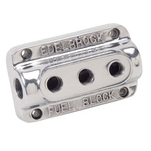 Load image into Gallery viewer, Edelbrock Fuel Block Triple Polished