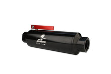 Load image into Gallery viewer, Aeromotive In-Line AN-10 Filter w/Shutoff Valve 100 Micron SS Element - Black Anodize Finish