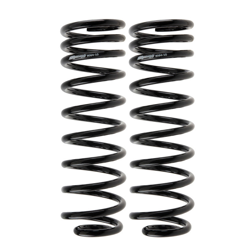 Synergy Mfg Synergy 07-18 Jeep Wrangler JK/JKU Rear Lift Springs featuring a sleek black design, ideal for enhancing the rear lift by 3.0 inches for 2-door models and 2.0 inches for 4-door models.
