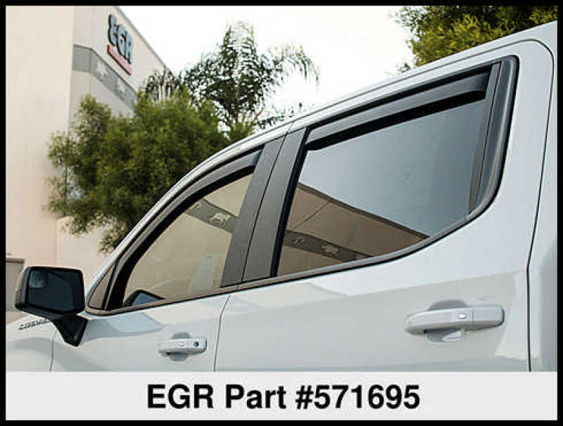 EGR 2019 Chevy 1500 Crew Cab In-Channel Window Visors - Matte