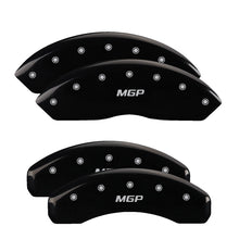 Load image into Gallery viewer, MGP 4 Caliper Covers Engraved Front &amp; Rear WRANGLER Black finish silver ch